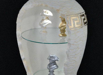 Design Bar Vasenbar Regal Glas Leuchte Vase Schrank Vitrinen 6861 Neu